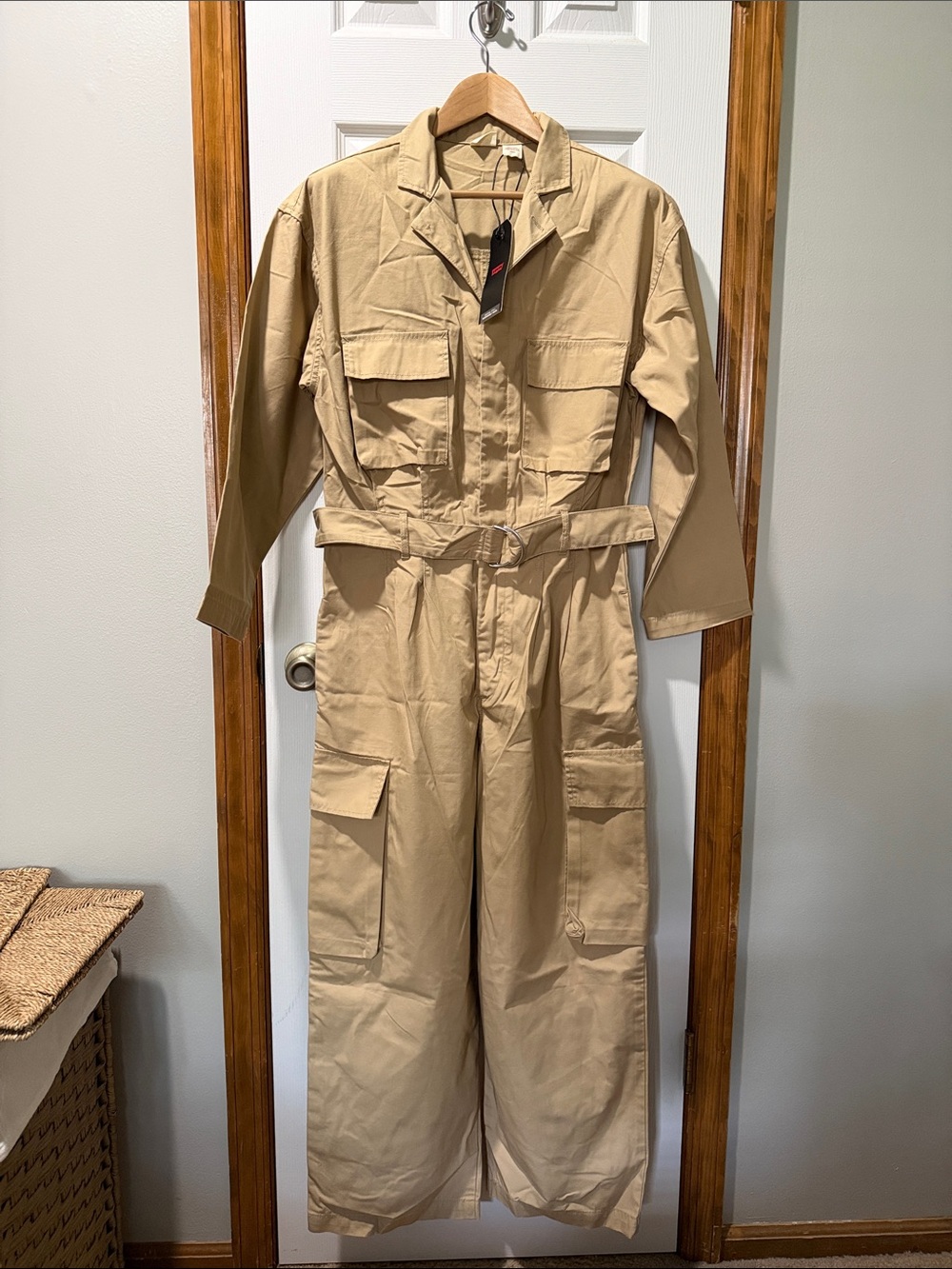 Levi's Tan Utility Belted Jumpsuit